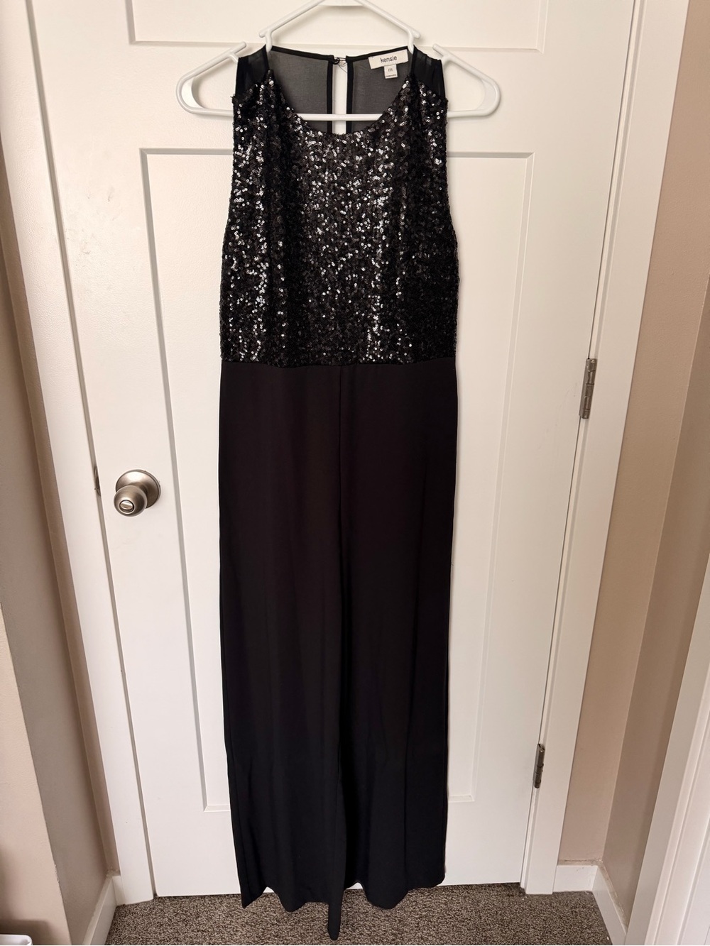 Kensie Black Sequin Jumpsuit
